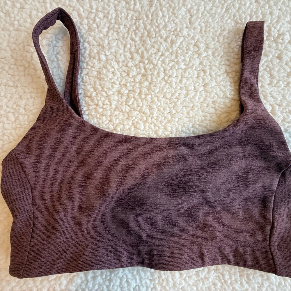 Outdoor Voices Heathered Purple Sports Bra